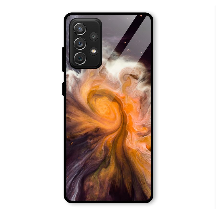 Orange Fusion Glass Back Case for Galaxy A72