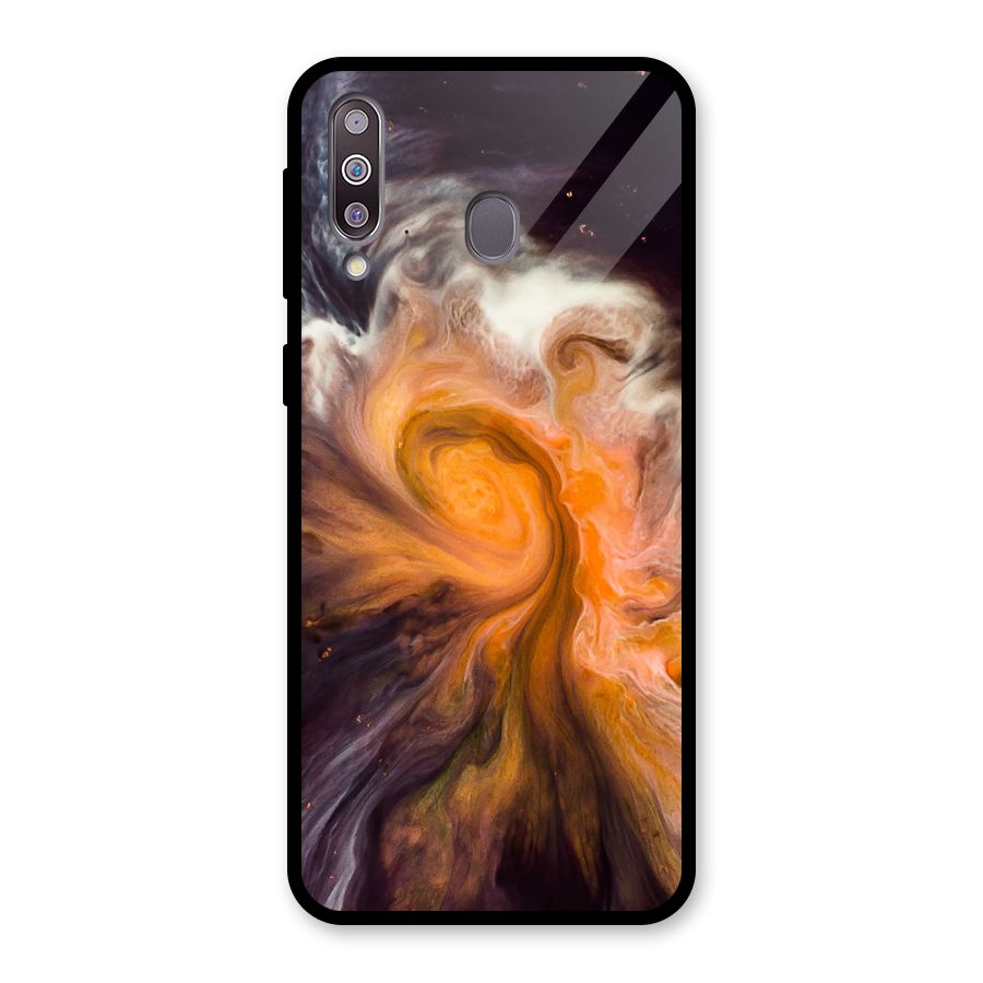Orange Fusion Glass Back Case for Galaxy M30