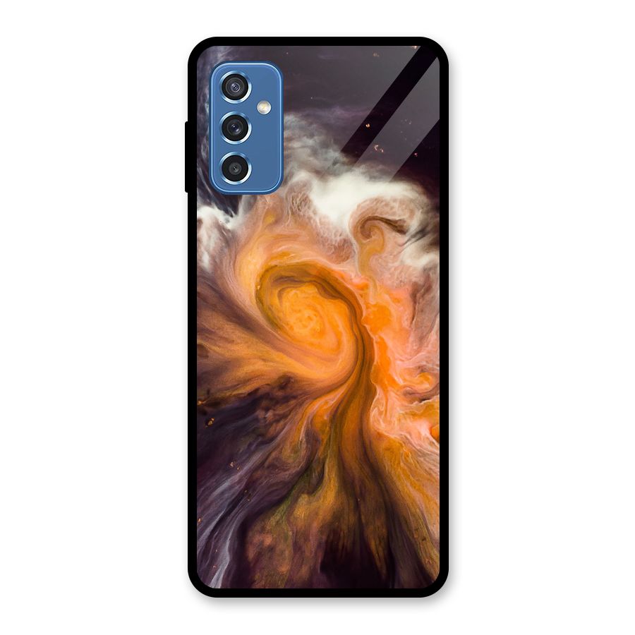 Orange Fusion Glass Back Case for Galaxy M52 5G