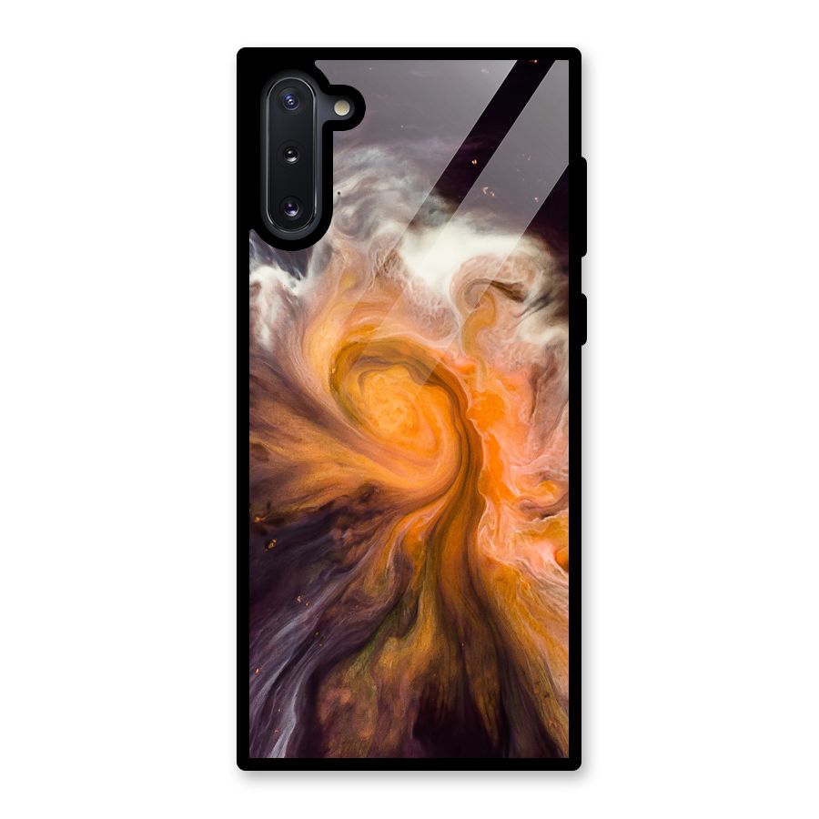Orange Fusion Glass Back Case for Galaxy Note 10