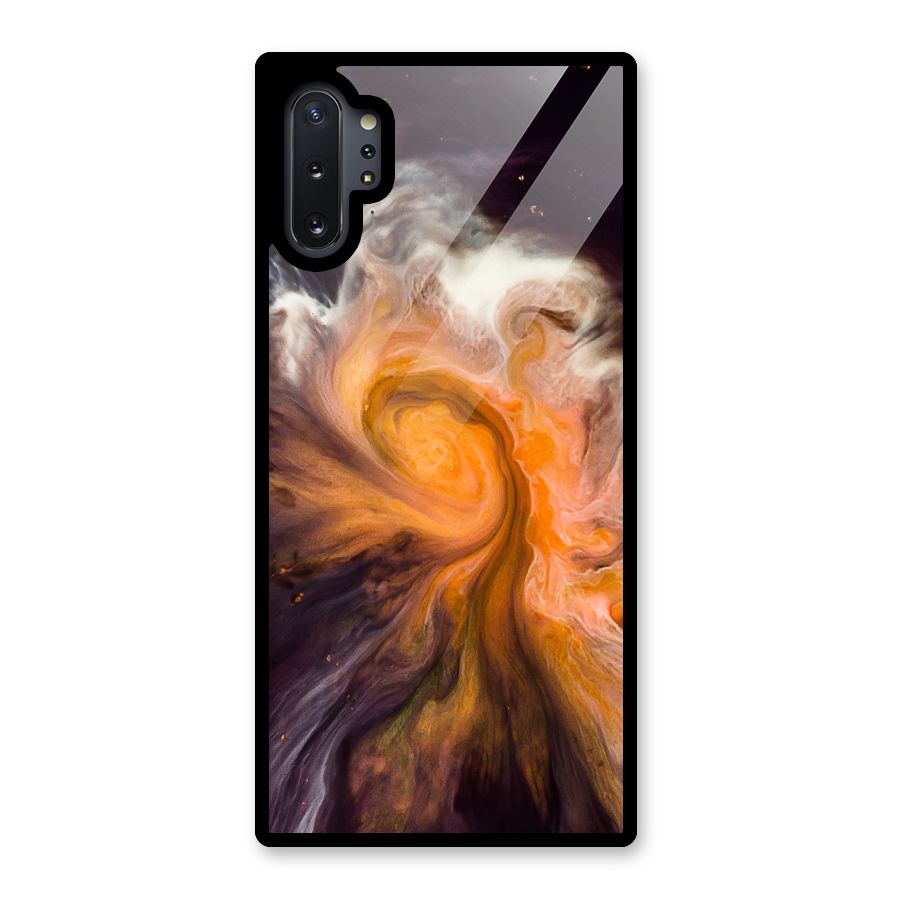 Orange Fusion Glass Back Case for Galaxy Note 10 Plus