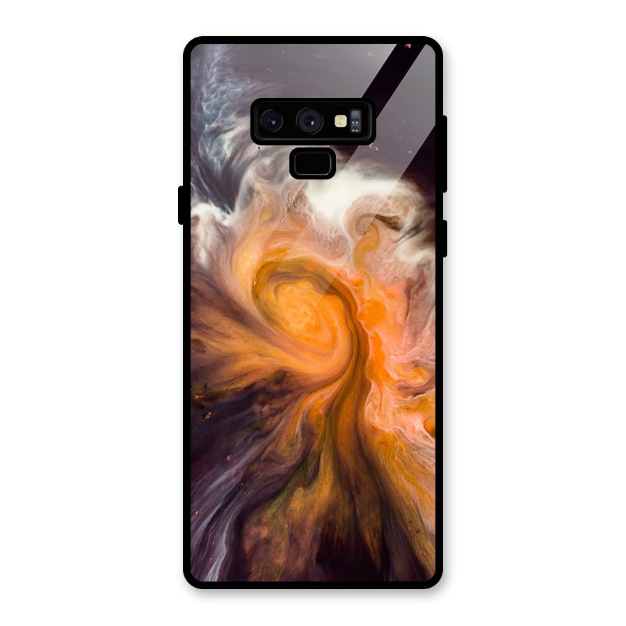 Orange Fusion Glass Back Case for Galaxy Note 9
