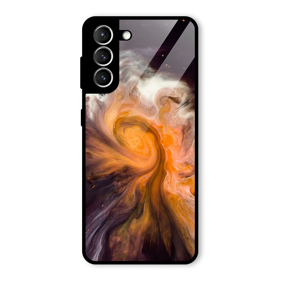 Orange Fusion Glass Back Case for Galaxy S21 5G