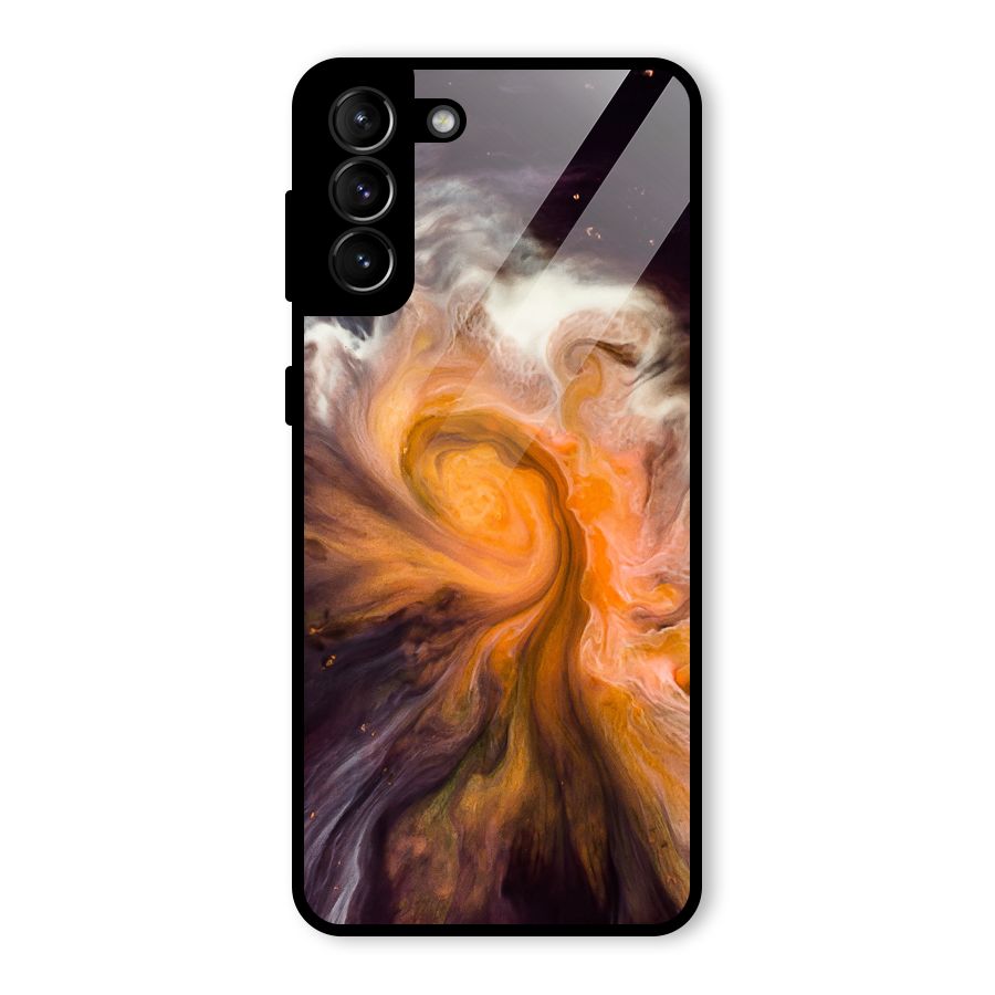 Orange Fusion Glass Back Case for Galaxy S21 Plus