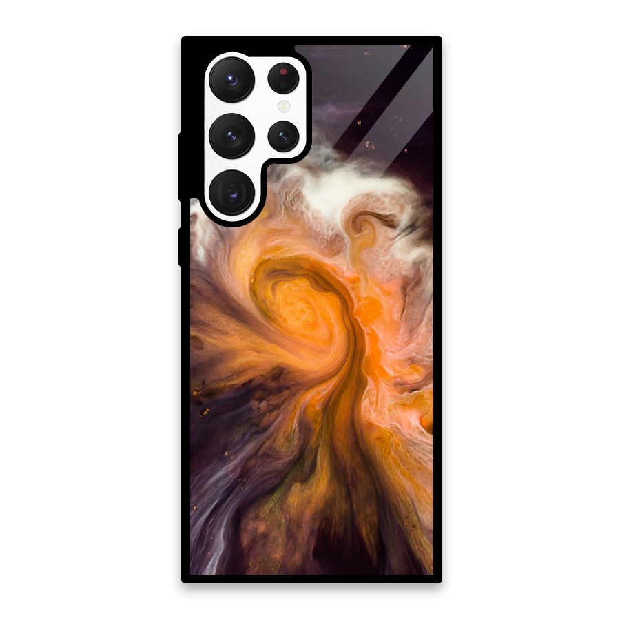 Orange Fusion Glass Back Case for Galaxy S22 Ultra 5G