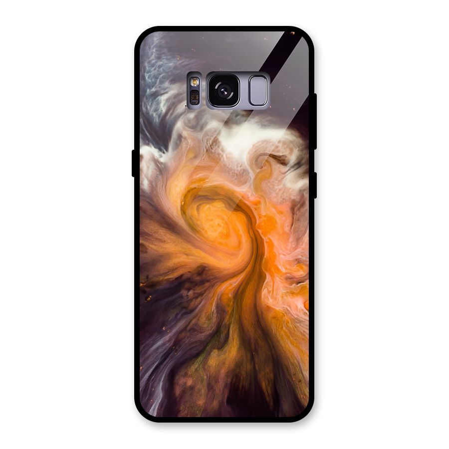 Orange Fusion Glass Back Case for Galaxy S8