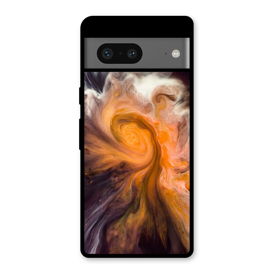 Orange Fusion Glass Back Case for Google Pixel 7