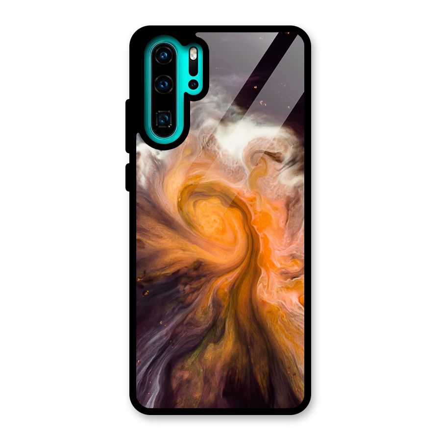 Orange Fusion Glass Back Case for Huawei P30 Pro