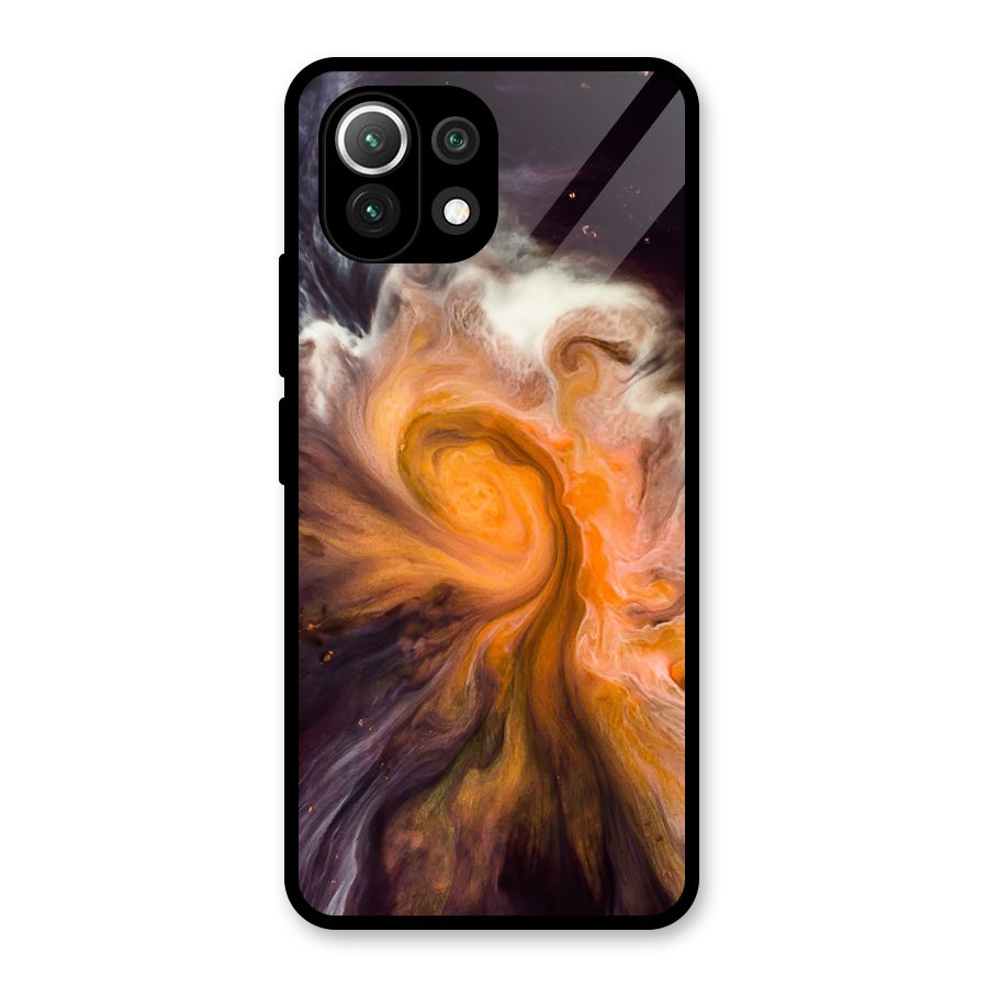 Orange Fusion Glass Back Case for Mi 11 Lite