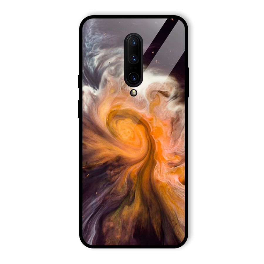 Orange Fusion Glass Back Case for OnePlus 7 Pro