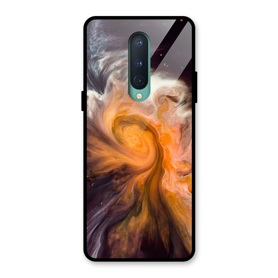 Orange Fusion Glass Back Case for OnePlus 8