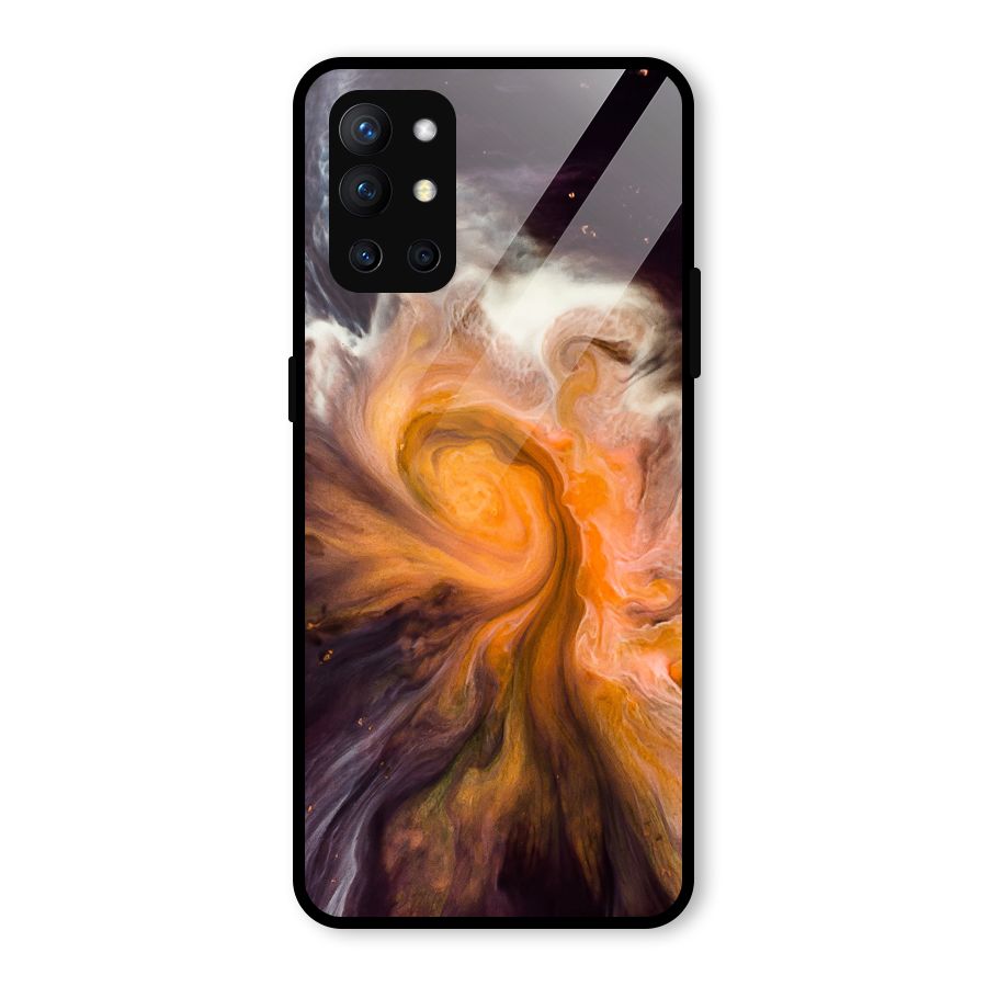 Orange Fusion Glass Back Case for OnePlus 9R