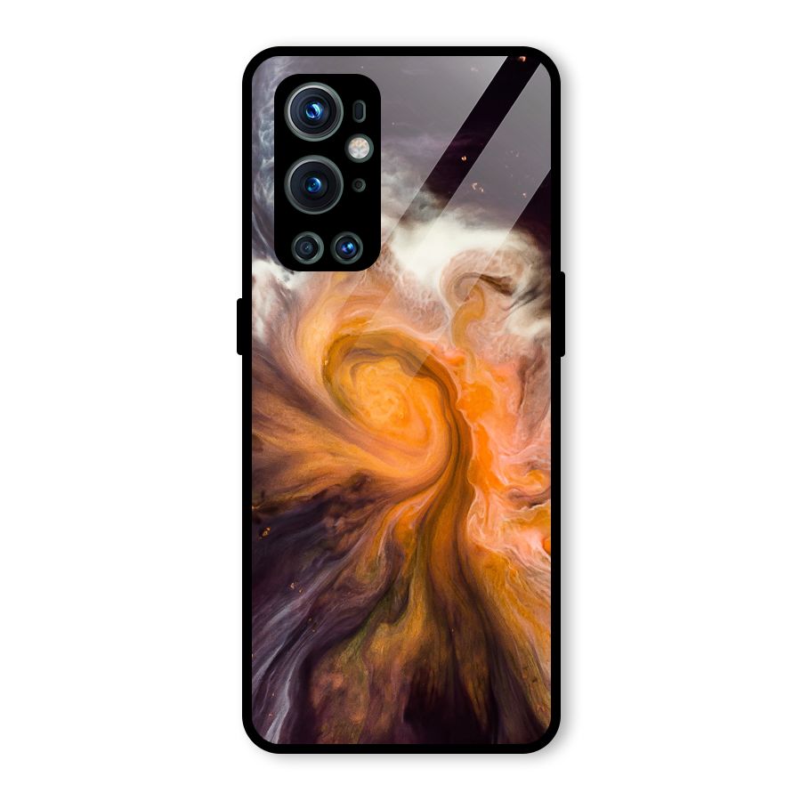 Orange Fusion Glass Back Case for OnePlus 9 Pro