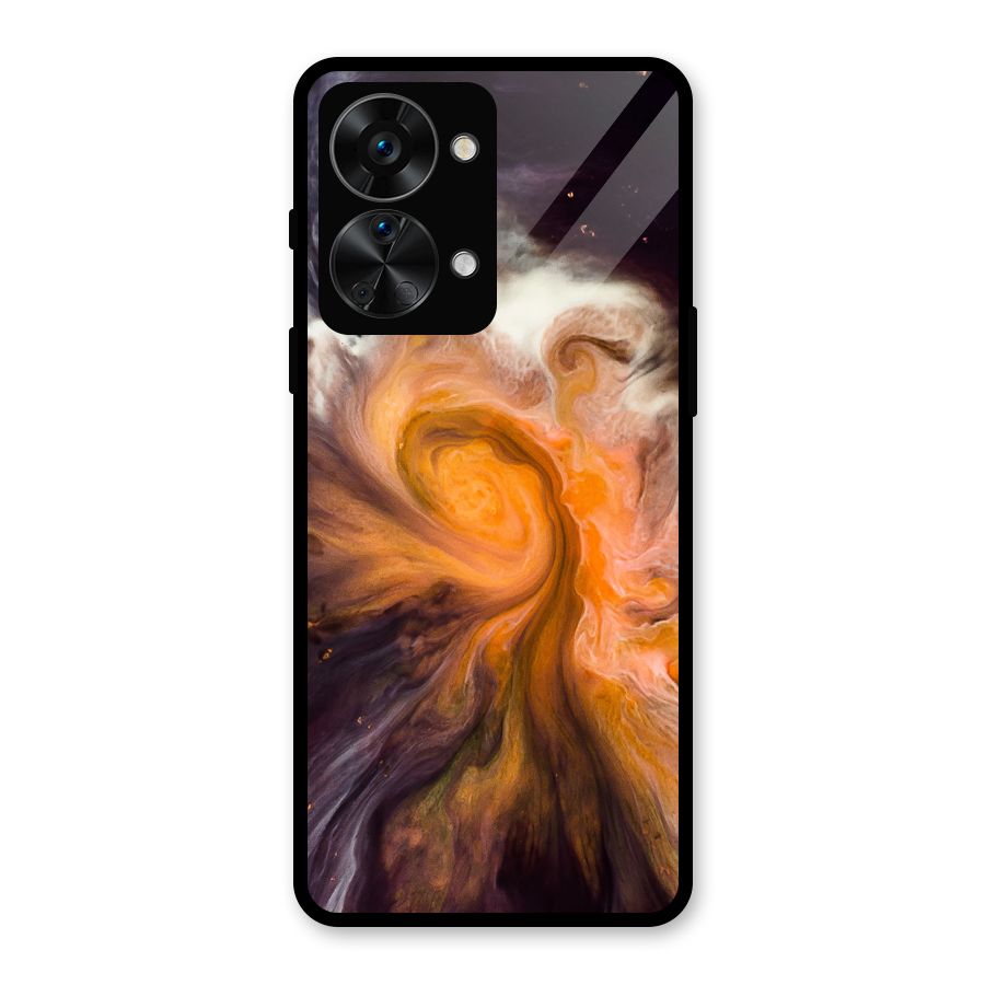 Orange Fusion Glass Back Case for OnePlus Nord 2T