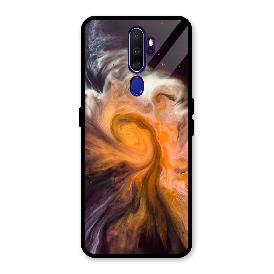 Orange Fusion Glass Back Case for Oppo A9 (2020)