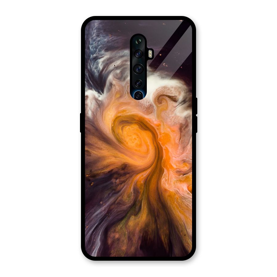 Orange Fusion Glass Back Case for Oppo Reno2 F