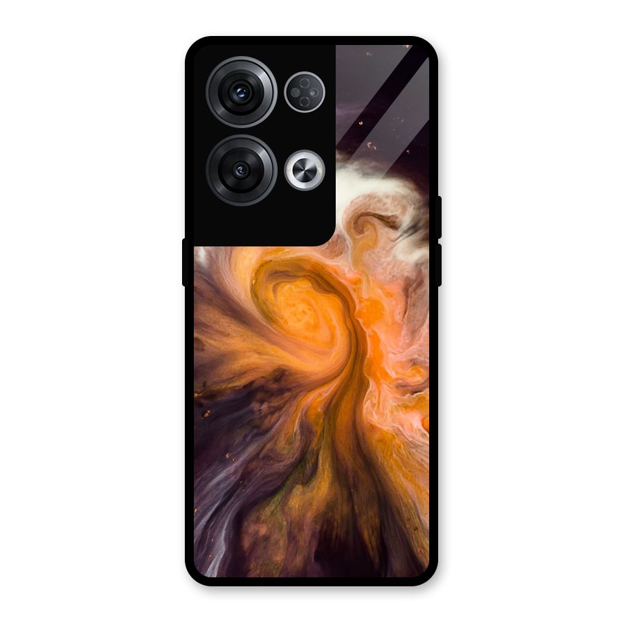 Orange Fusion Glass Back Case for Oppo Reno8 Pro 5G
