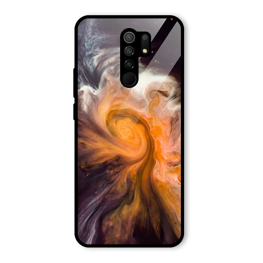 Orange Fusion Glass Back Case for Poco M2