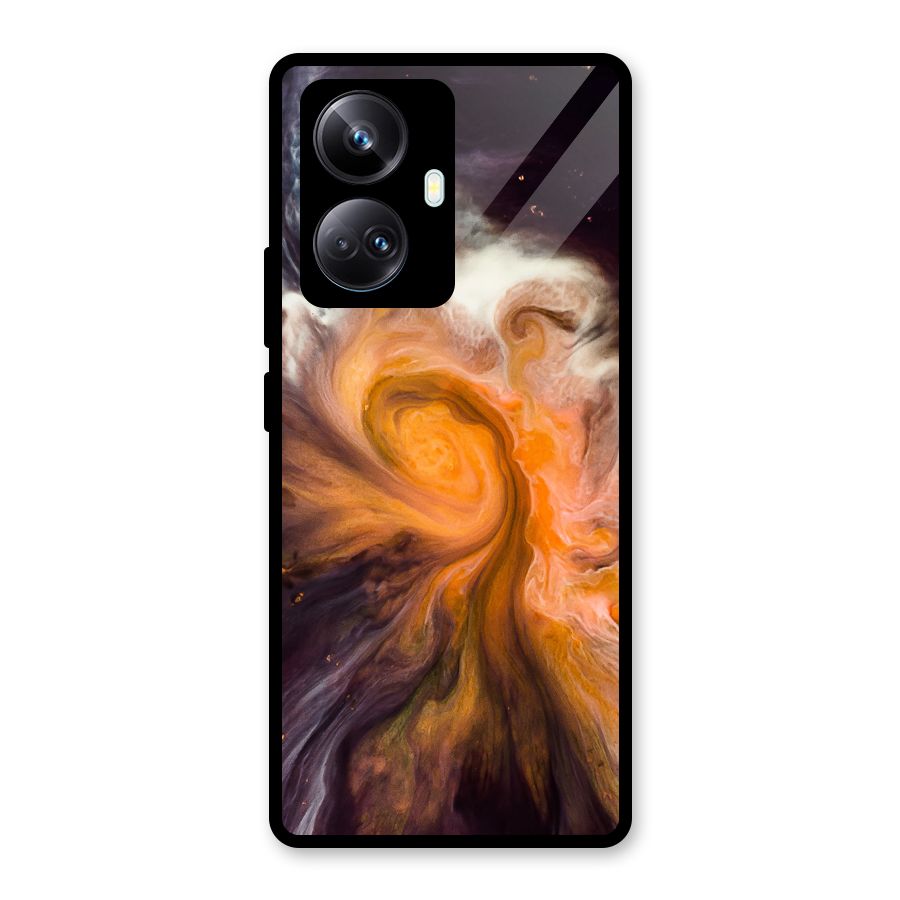 Orange Fusion Glass Back Case for Realme 10 Pro Plus