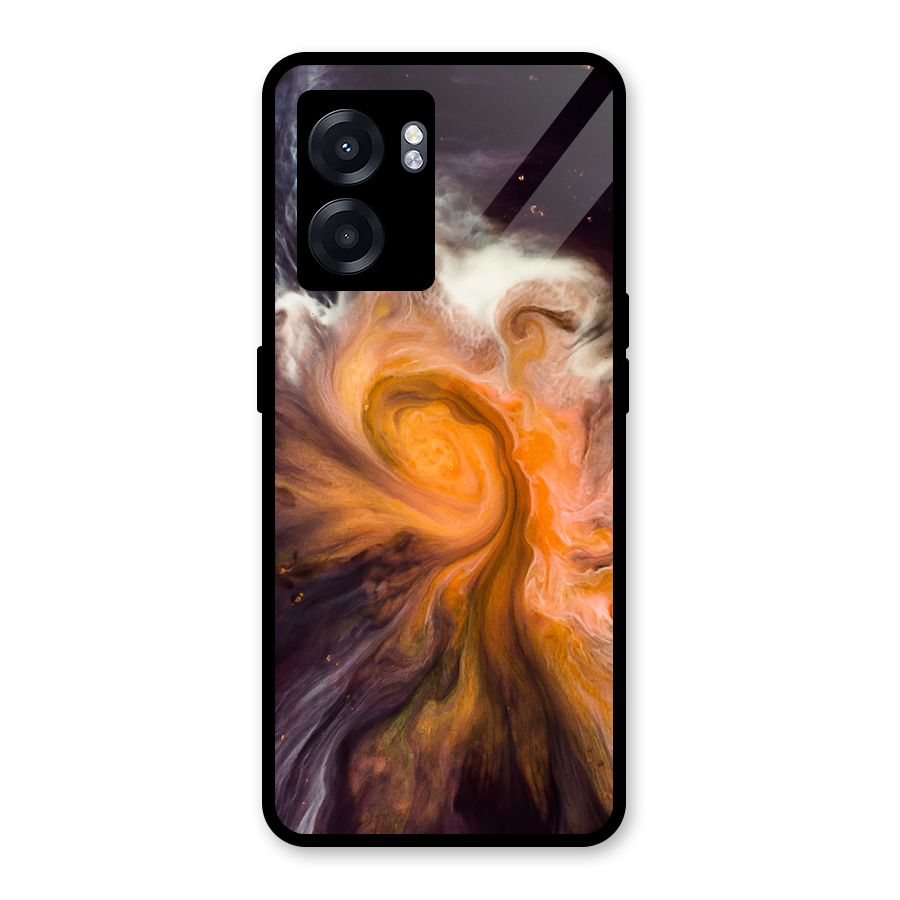 Orange Fusion Glass Back Case for Realme Narzo 50 5G
