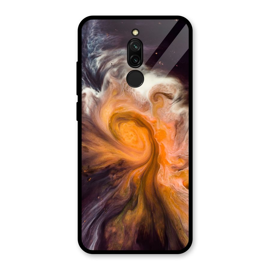 Orange Fusion Glass Back Case for Redmi 8