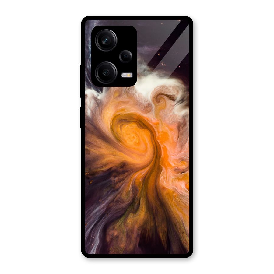 Orange Fusion Glass Back Case for Redmi Note 12 Pro