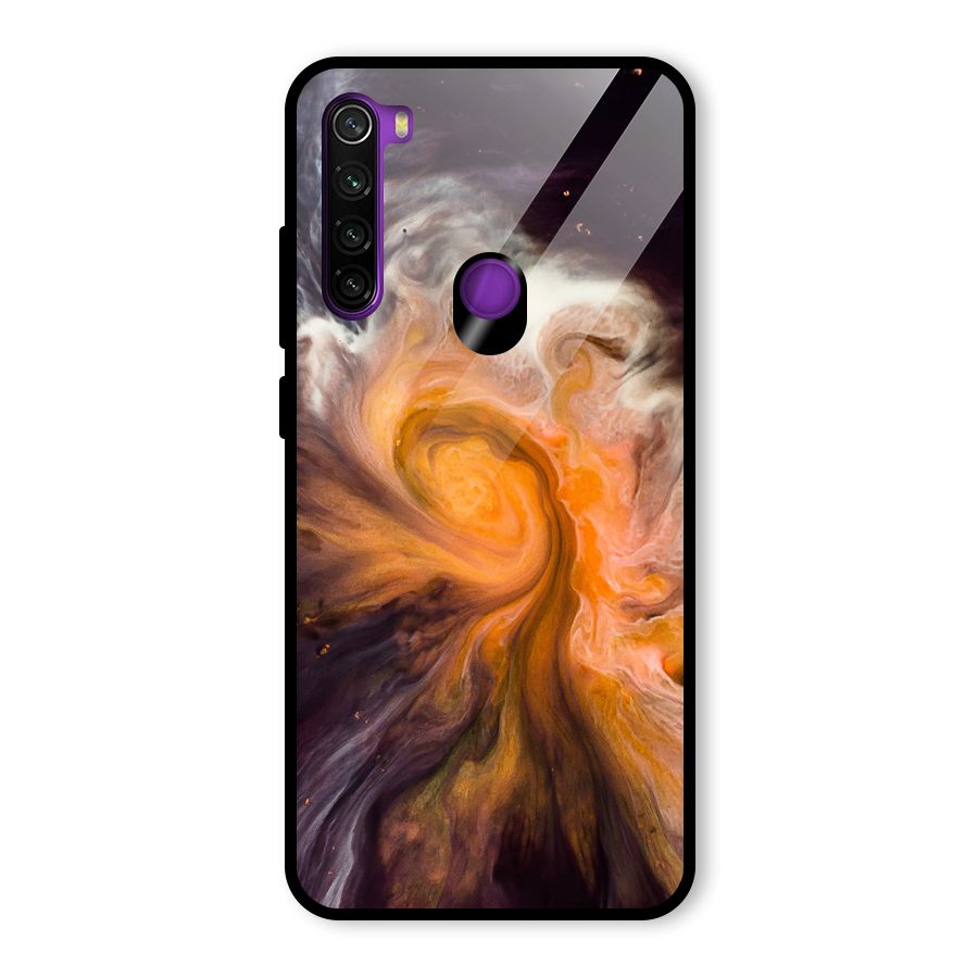 Orange Fusion Glass Back Case for Redmi Note 8