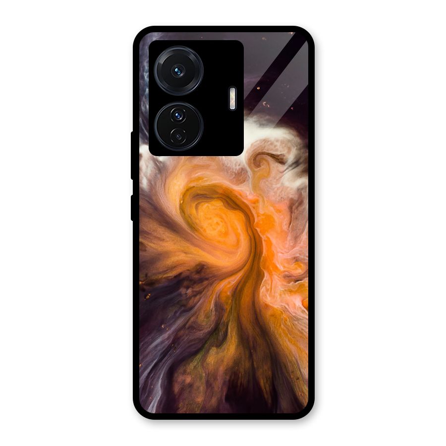 Orange Fusion Glass Back Case for Vivo T1 Pro