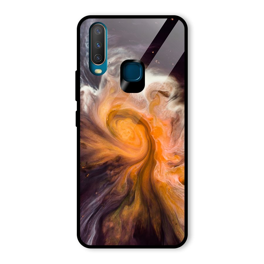 Orange Fusion Glass Back Case for Vivo U10