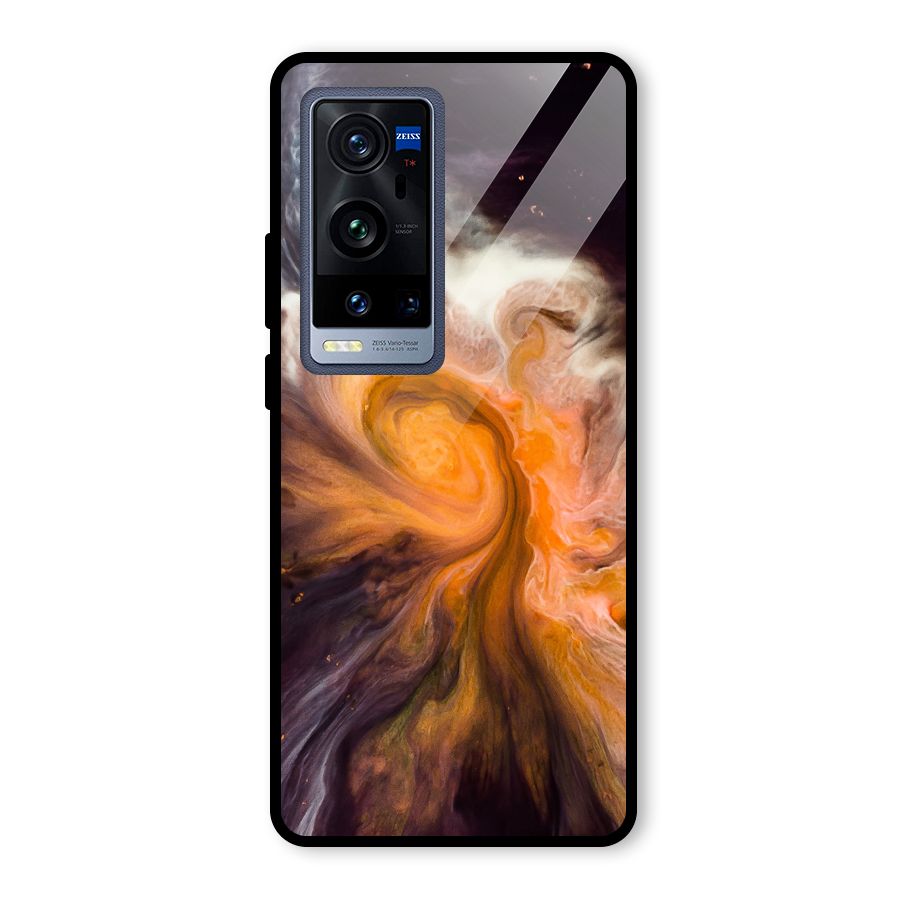 Orange Fusion Glass Back Case for Vivo X60 Pro Plus