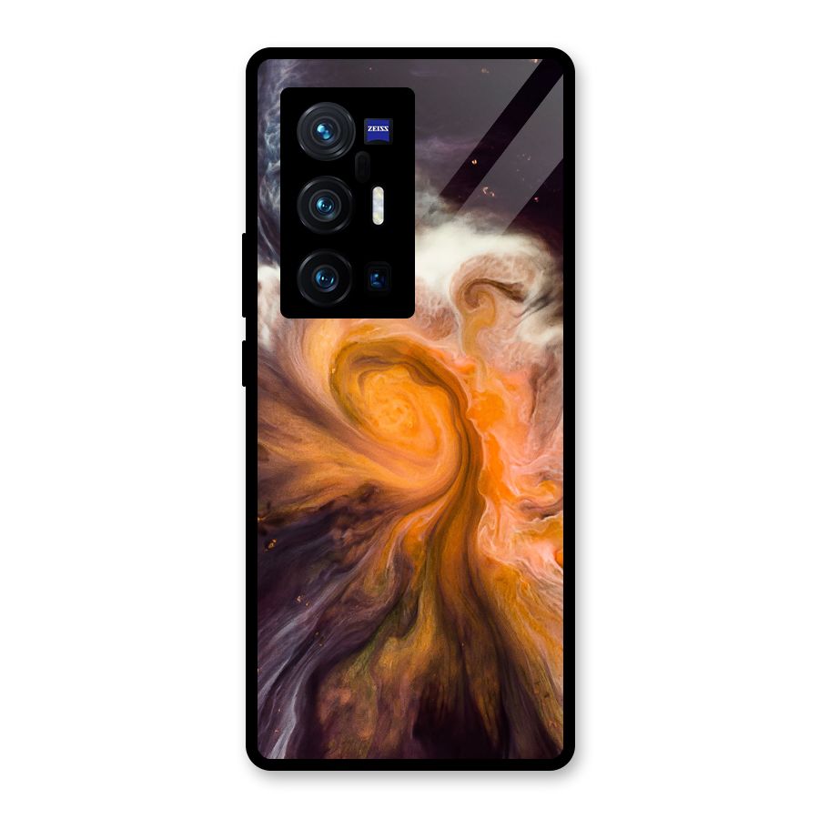 Orange Fusion Glass Back Case for Vivo X70 Pro Plus