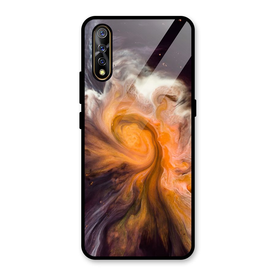 Orange Fusion Glass Back Case for Vivo Z1x