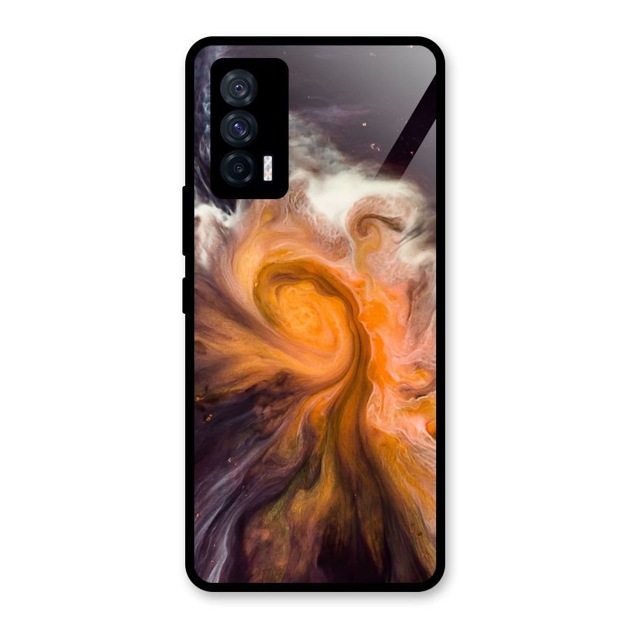 Orange Fusion Glass Back Case for Vivo iQOO 7 5G