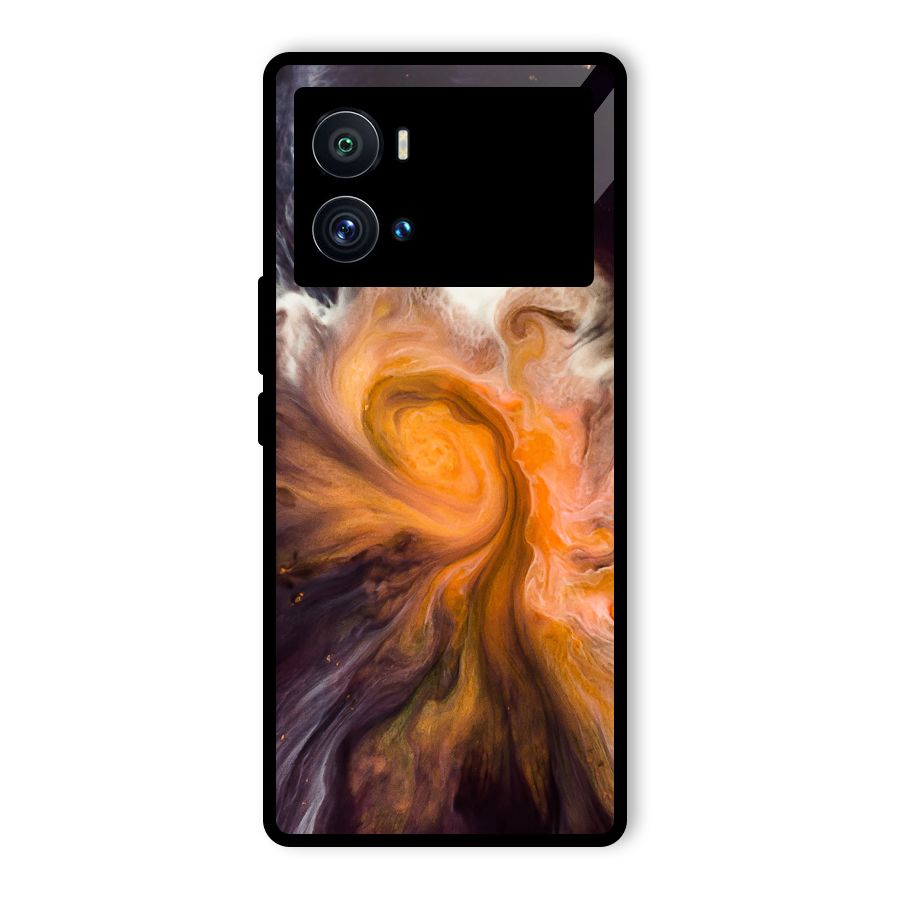 Orange Fusion Glass Back Case for Vivo iQOO 9 Pro
