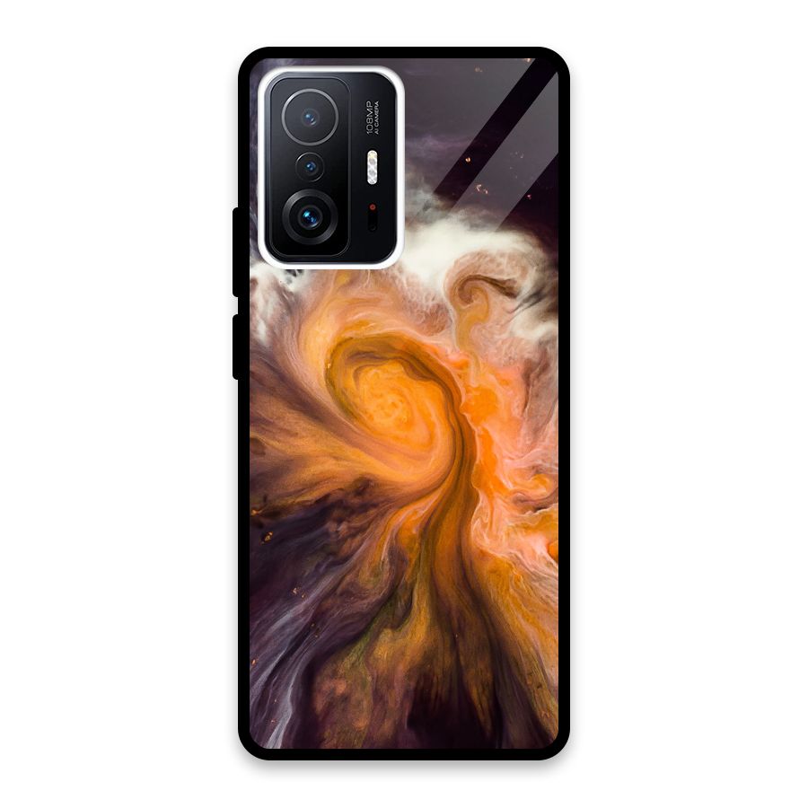 Orange Fusion Glass Back Case for Xiaomi 11T Pro
