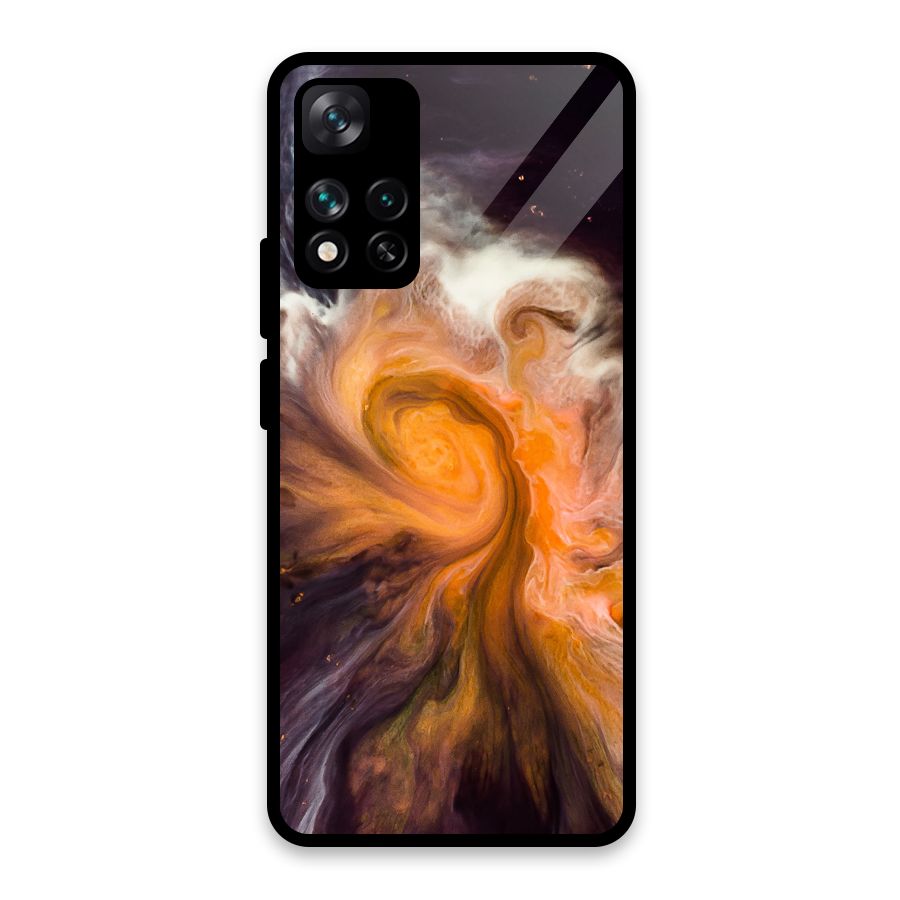 Orange Fusion Glass Back Case for Xiaomi 11i HyperCharge 5G