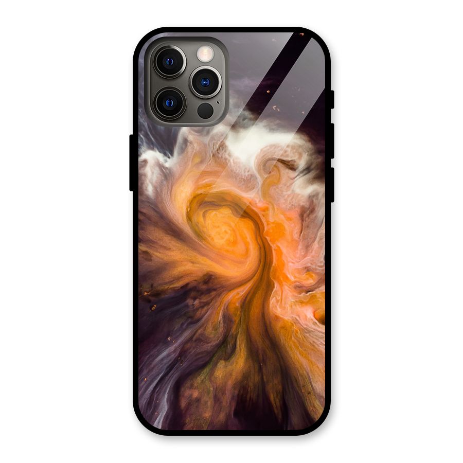 Orange Fusion Glass Back Case for iPhone 12 Pro