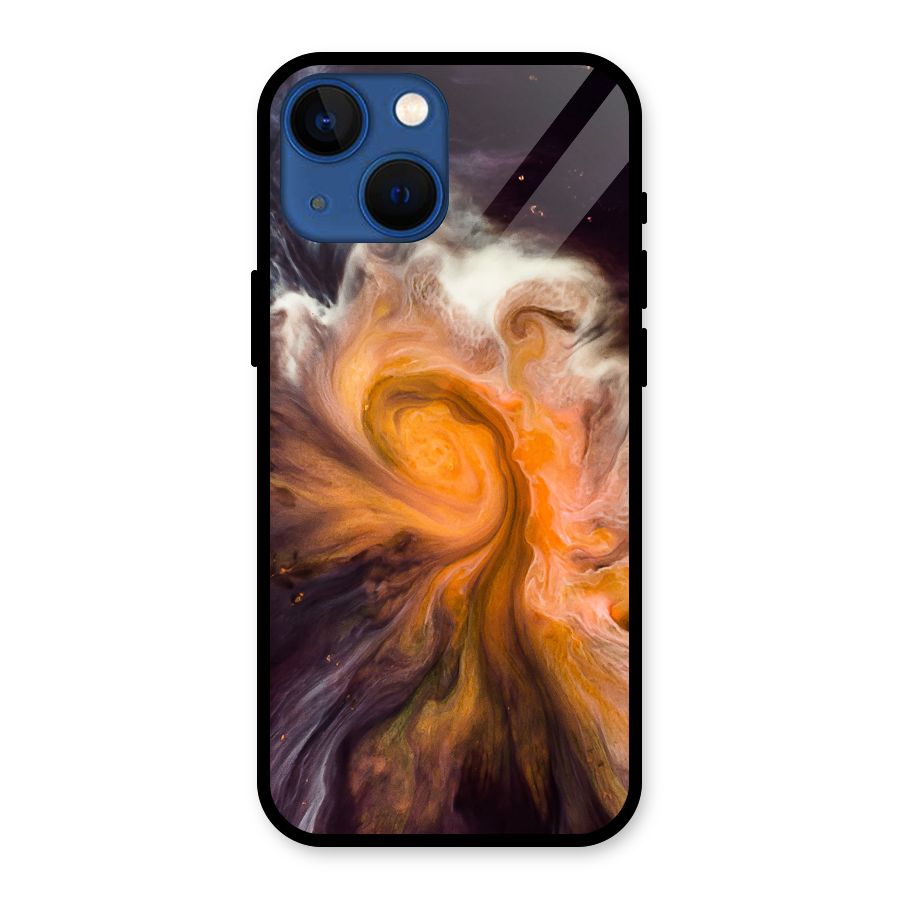 Orange Fusion Glass Back Case for iPhone 13 Mini