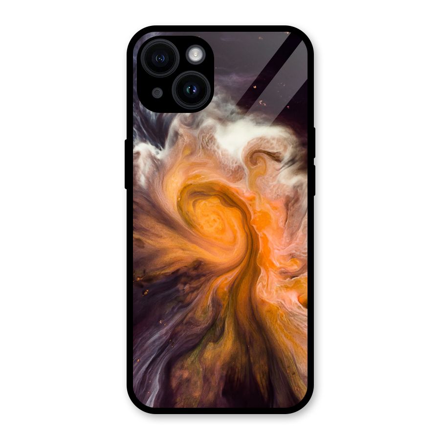 Orange Fusion Glass Back Case for iPhone 14