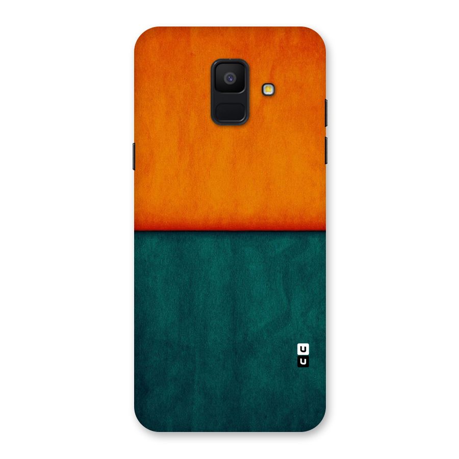 Orange Green Shade Back Case for Galaxy A6 (2018)