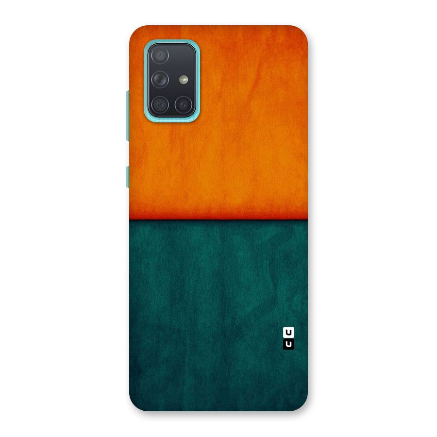 Orange Green Shade Back Case for Galaxy A71