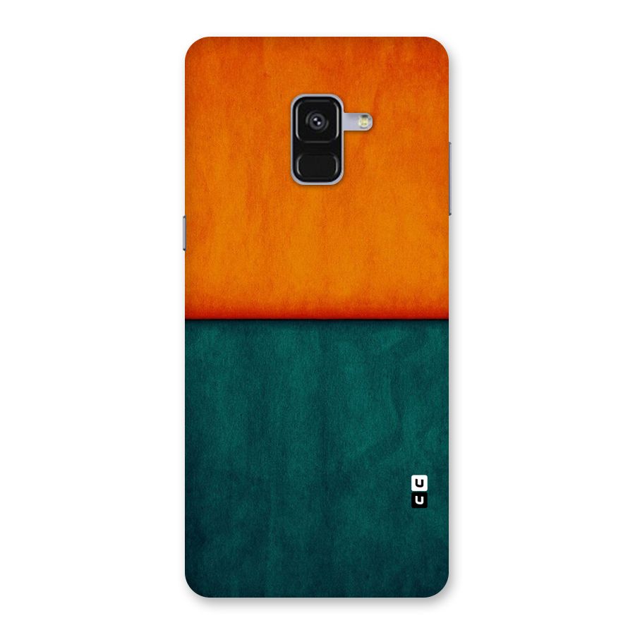 Orange Green Shade Back Case for Galaxy A8 Plus