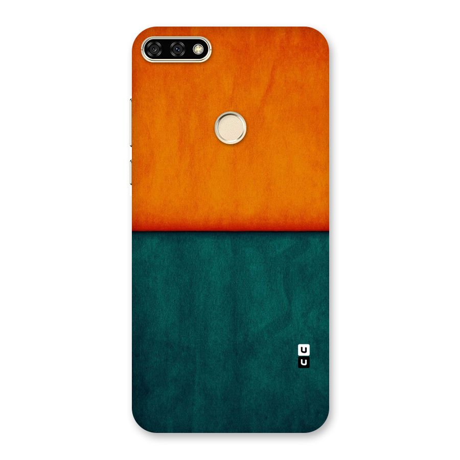 Orange Green Shade Back Case for Honor 7A