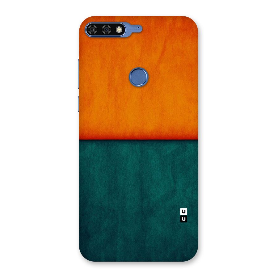 Orange Green Shade Back Case for Honor 7C