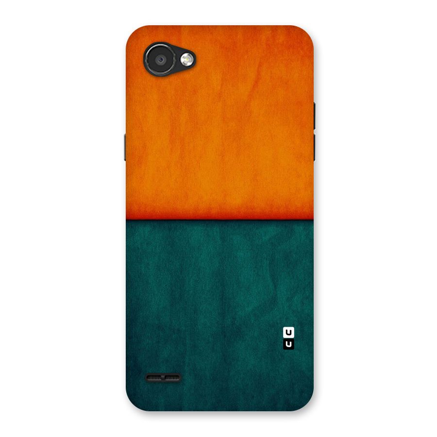 Orange Green Shade Back Case for LG Q6