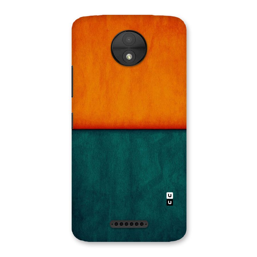 Orange Green Shade Back Case for Moto C