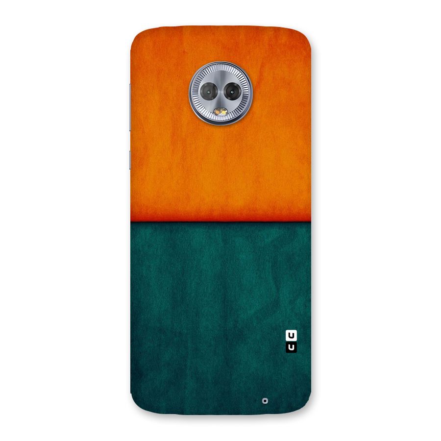 Orange Green Shade Back Case for Moto G6 Plus