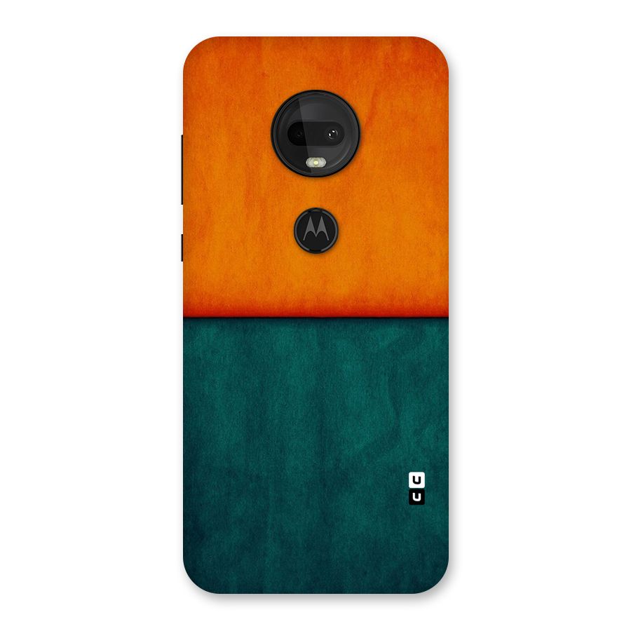 Orange Green Shade Back Case for Moto G7