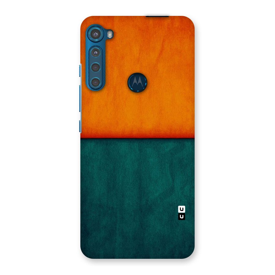 Orange Green Shade Back Case for Motorola One Fusion Plus