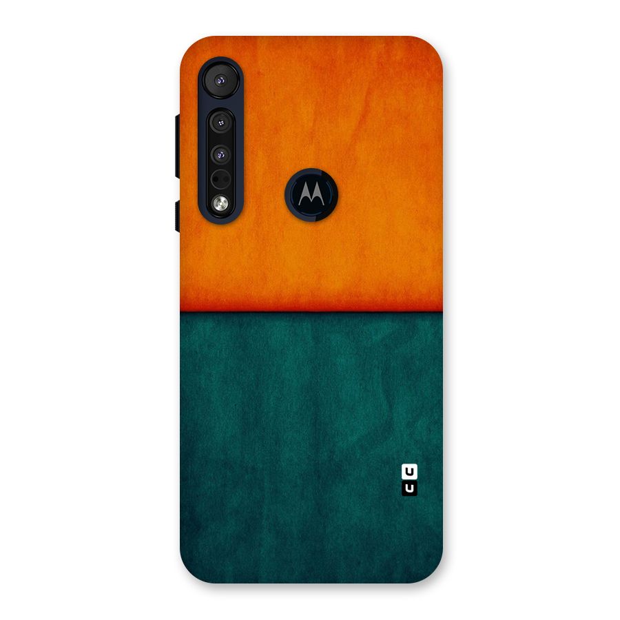 Orange Green Shade Back Case for Motorola One Macro
